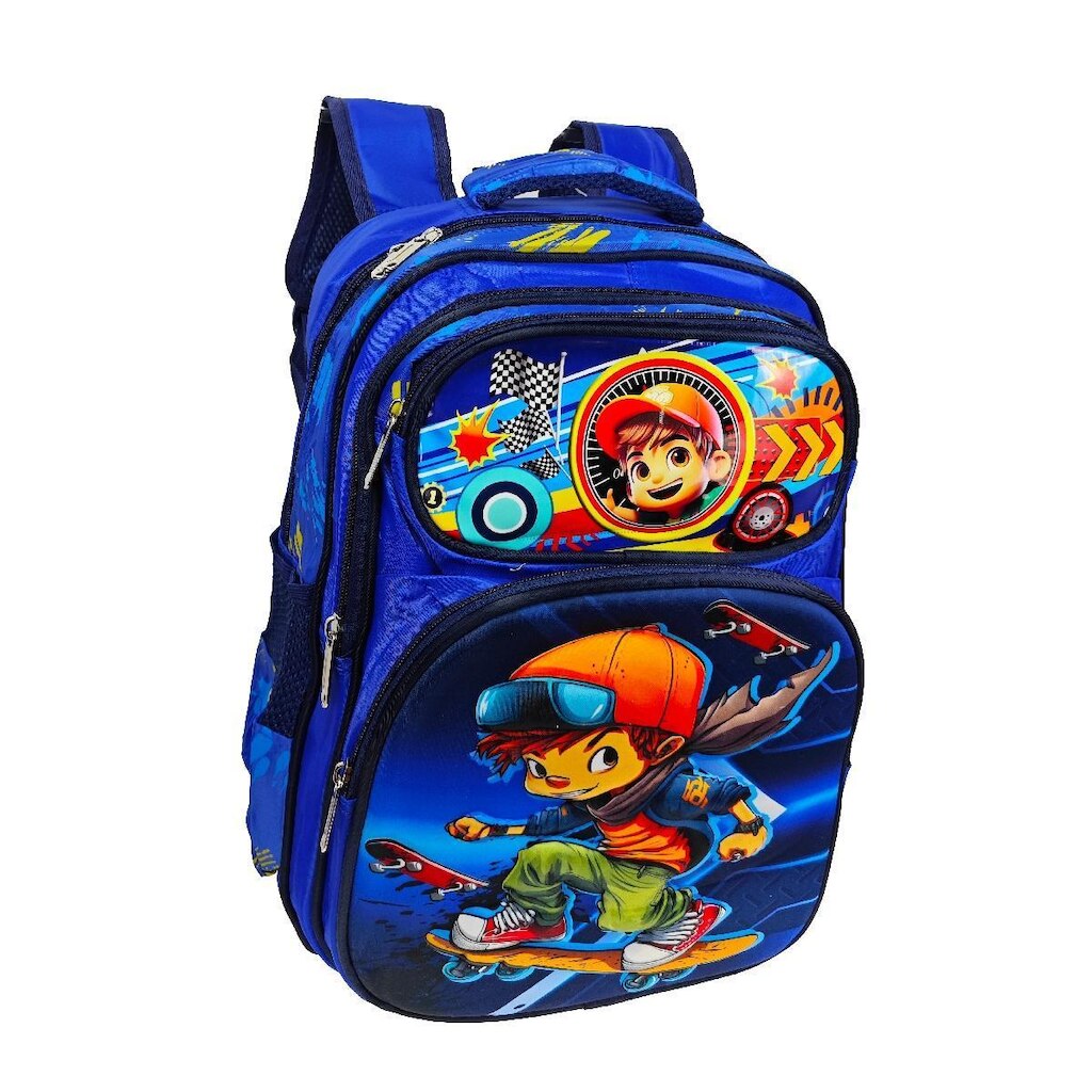 Mochila Infantil Escolar Menino Bolsa Altura 40cm Grande Impermeável Moderna Confortavel