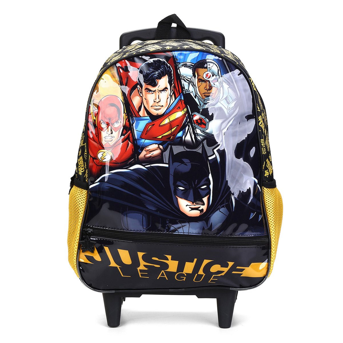 Mochila Infantil Escolar Xeryus Liga da Justiça Task Force Com Rodinhas - Preto Menor preço em Mochila Infantil Escolar Xeryus Liga da Justiça Task Force Com Rodinhas - Preto