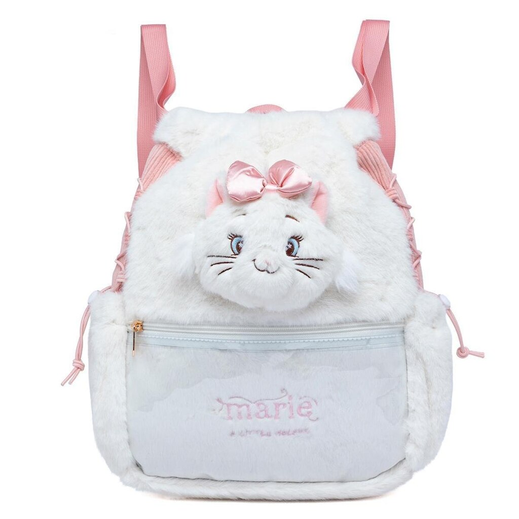 Mochila Infantil Gata Marie Macia Alça Reforçada Disney