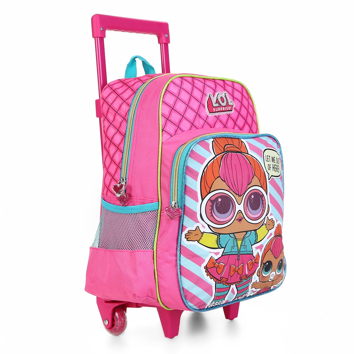 Mochila Infantil Luxcel Rodinhas LOL - Pink | Zattini
