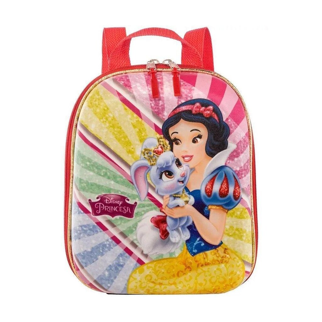 Mochila Infantil MaxToy Escolar Princesas Branca de Neve