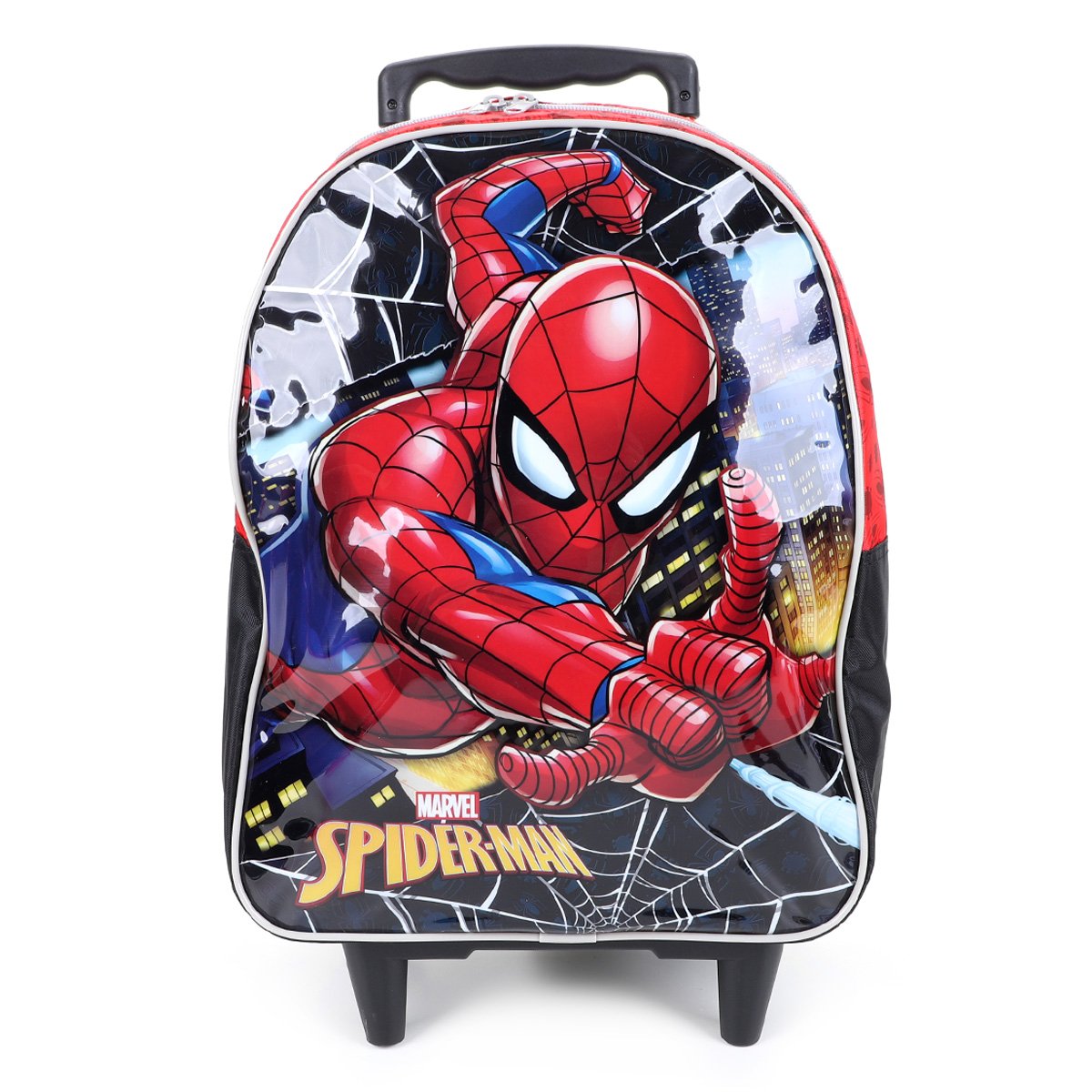 Mochila Infantil Xeryus Spider Man Com Rodinhas 16" Masculina - Vermelho Menor preço em Mochila Infantil Xeryus Spider Man Com Rodinhas 16" Masculina - Vermelho