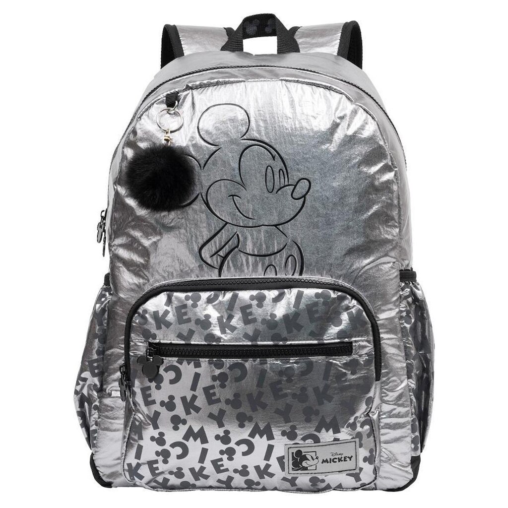 Mochila Juvenil 17 Mickey Teen - Crinkle Grafite