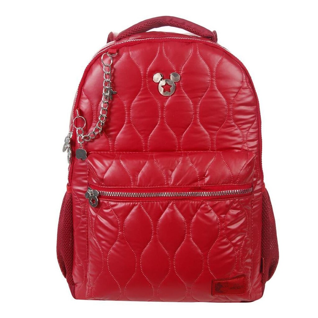 Mochila Juvenil 17 Mickey Teen - New Puffer Verm.