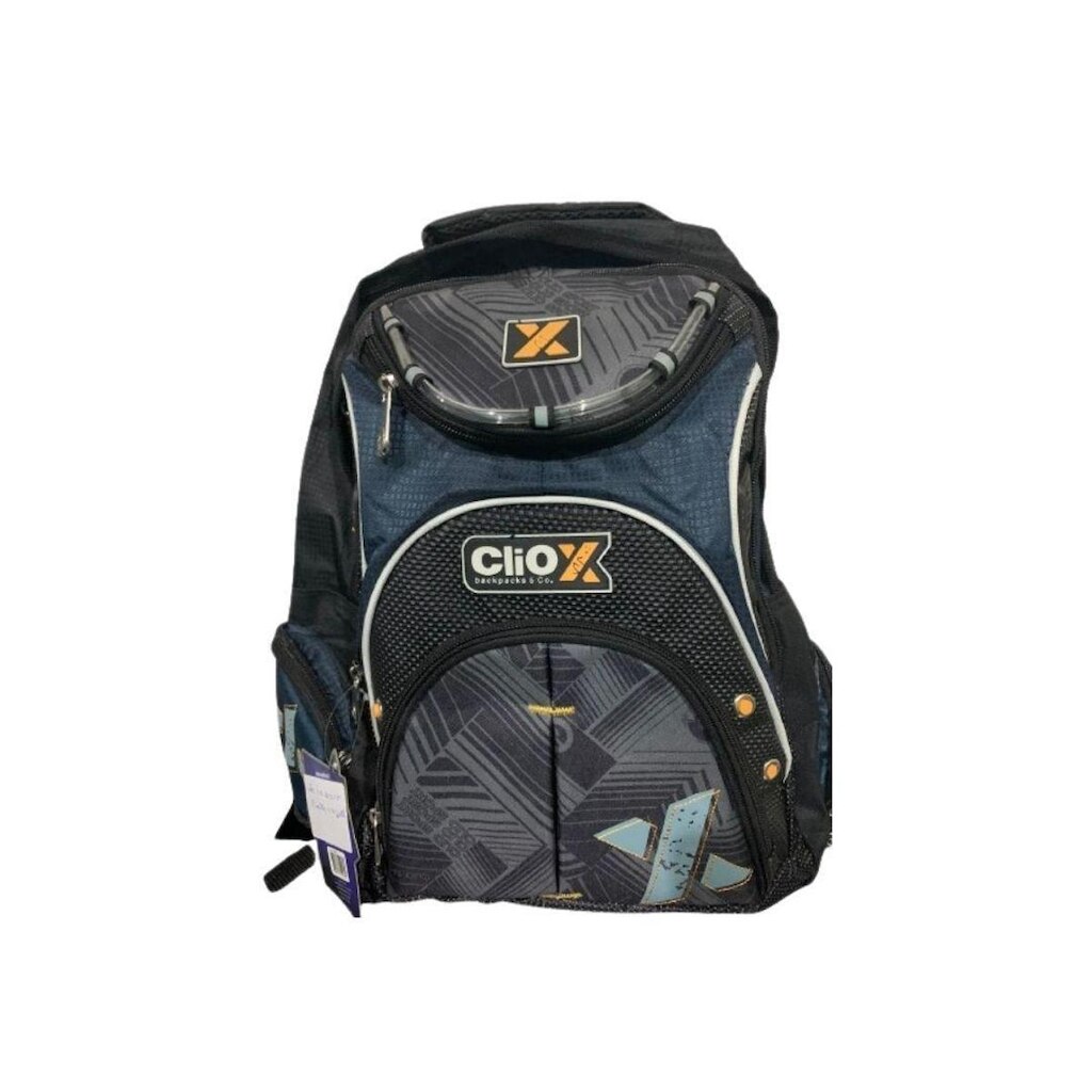 Mochila lona Clio backpacks CW5365  - Preto e Azul Marinho