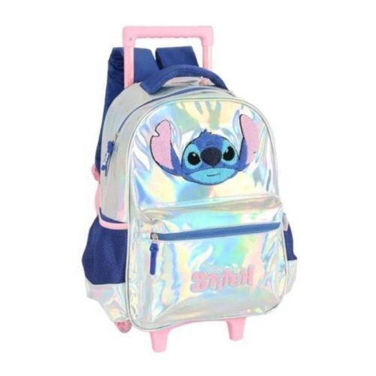 MOCHILA LUXCEL STITCH DISNEY C/RODAS INFANTIL MENINA IC41682SC