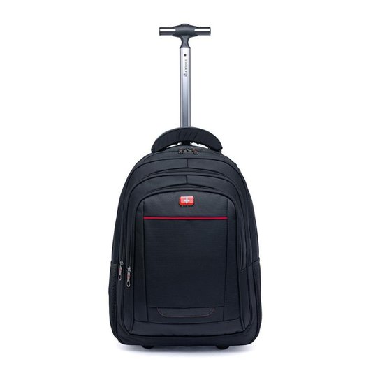 Mochila Masculina Executiva Swicky Rodinhas Reforçada Notebook Costas