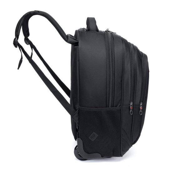 Mochila Masculina Executiva Swicky Rodinhas Reforçada Notebook Costas