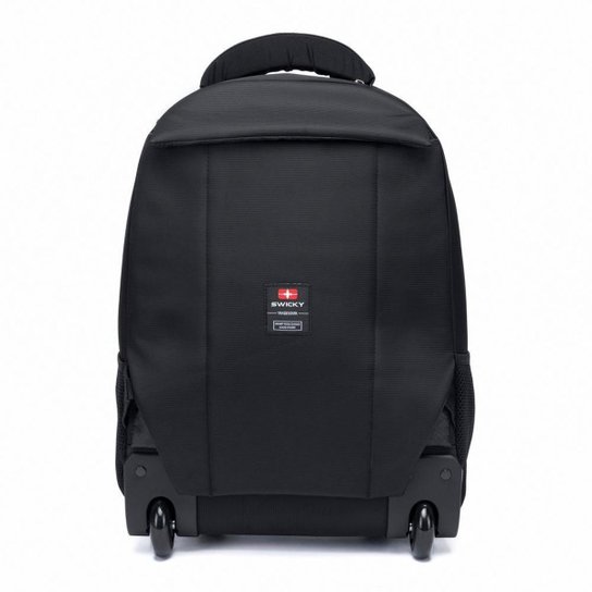 Mochila Masculina Executiva Swicky Rodinhas Reforçada Notebook Costas