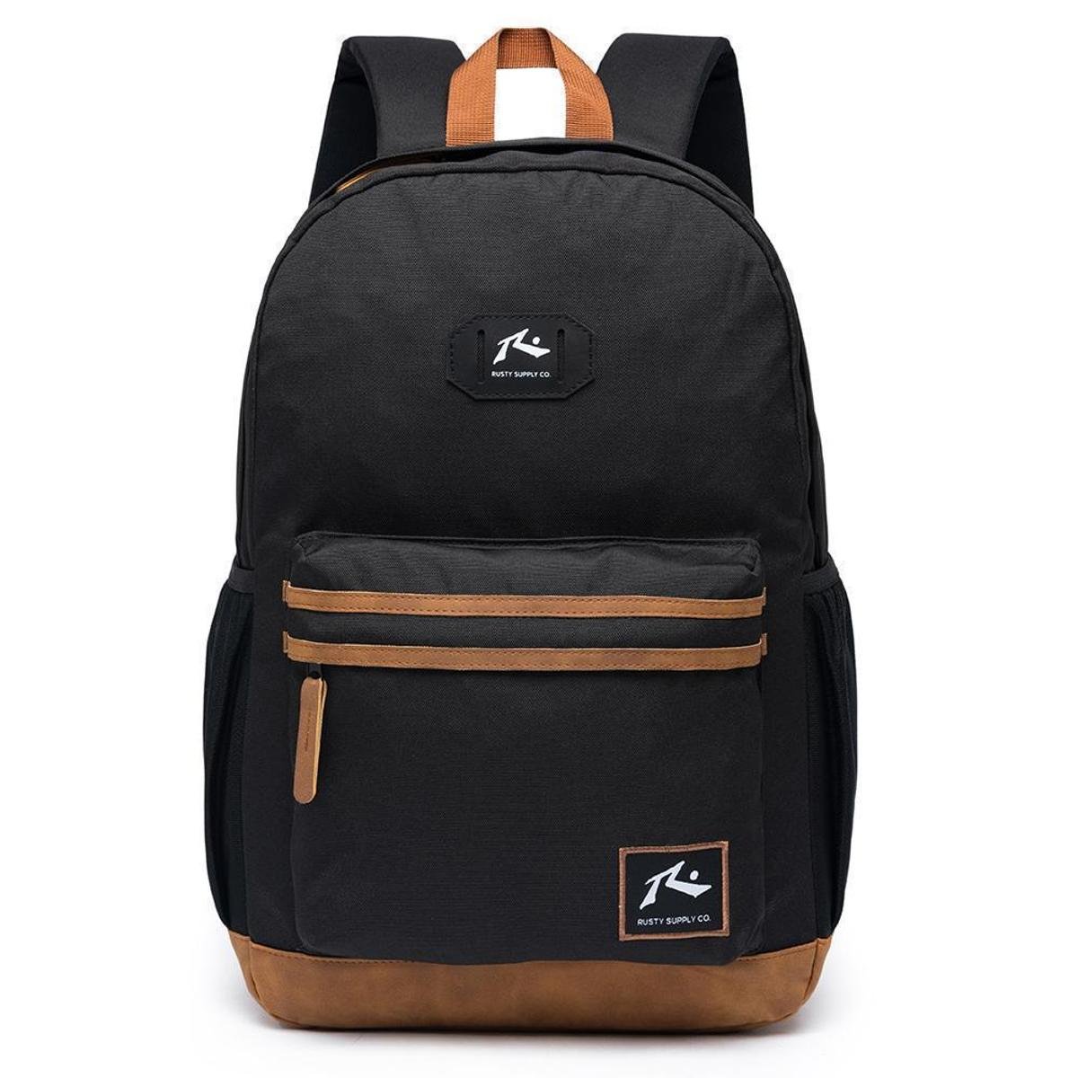 Mochila Masculina Rusty Impermeável Bolsa EscolarTrabalho Faculdade - Preto Menor preço em Mochila Masculina Rusty Impermeável Bolsa EscolarTrabalho Faculdade - Preto