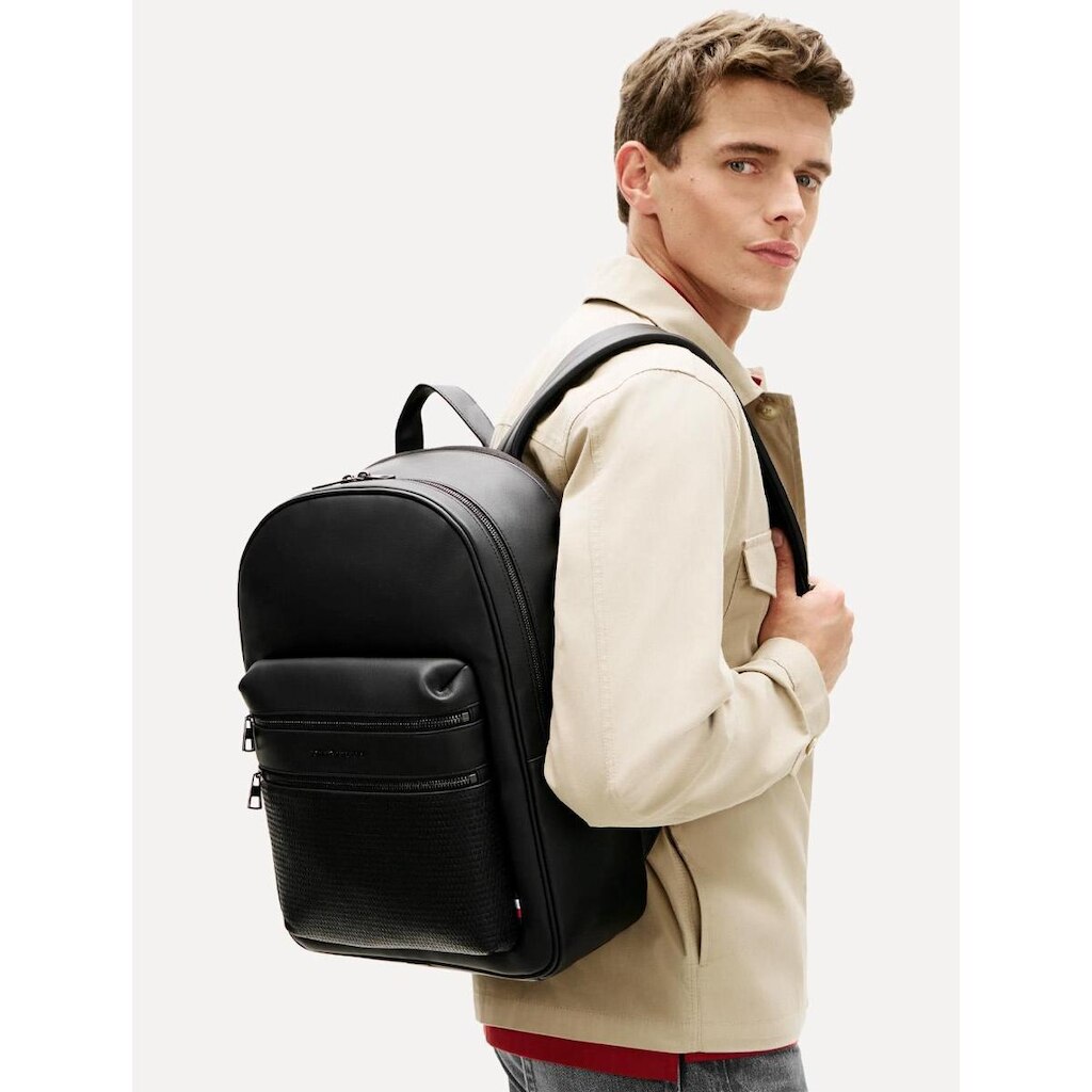 Mochila MasculinaTommy Hilfiger Woven Backpack Preta