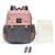 Mochila Maternidade Compacta Moderna Trocador Lequeen Impermeável USB Land - Cinza+Rosa