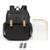 Mochila Maternidade Lequeen c/ Trocador/ Saída P/ Cabo Usb e Ganchos - Preto