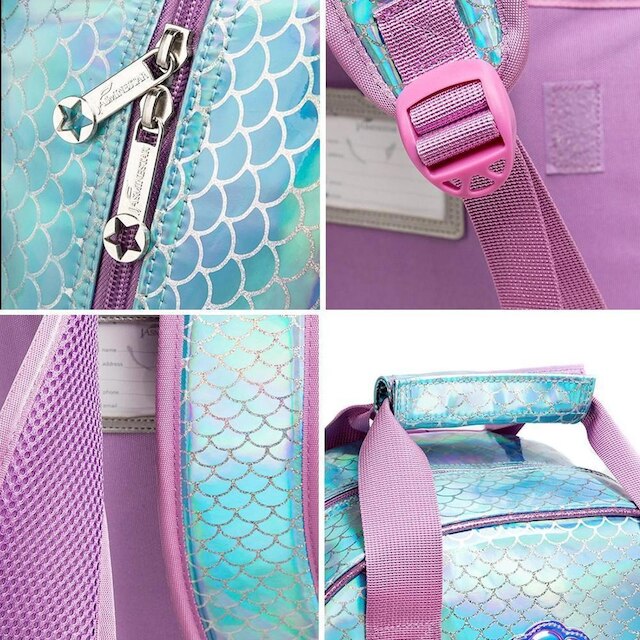 Mochila Menina de Rodinha Kit Estojo e Lancheira termica