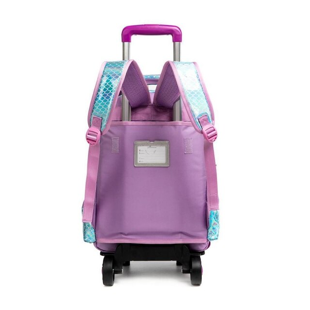 Mochila Menina de Rodinha Kit Estojo e Lancheira termica