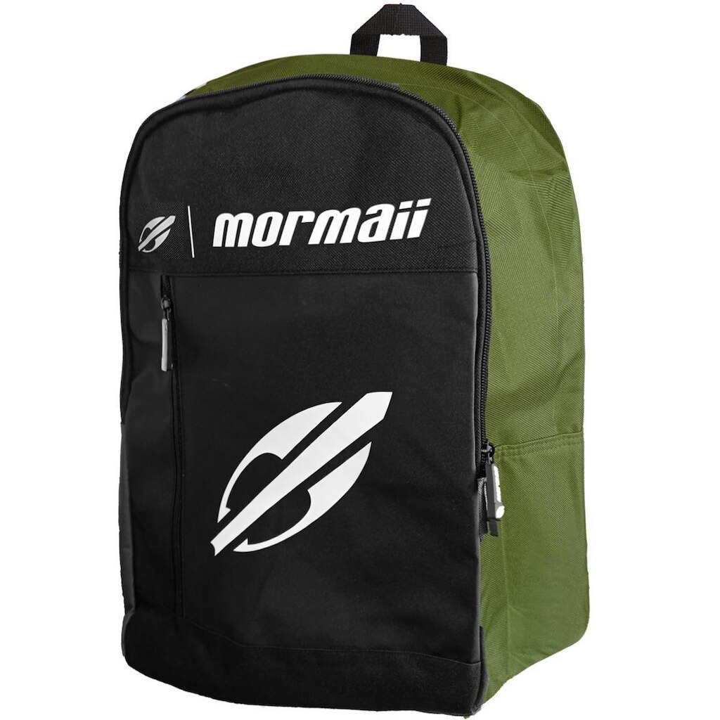 Mochila Mormaii Surf Line Letreiro Preta e Verde 25L