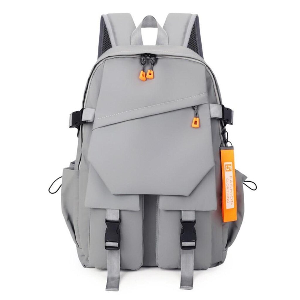 Mochila para Notebook USB Impermeável Trabalho Faculdade Viagem Cinza