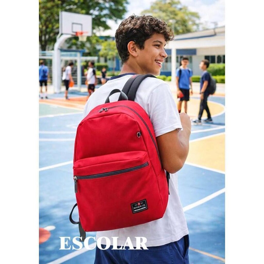 Mochila poliéster escolar República Vix