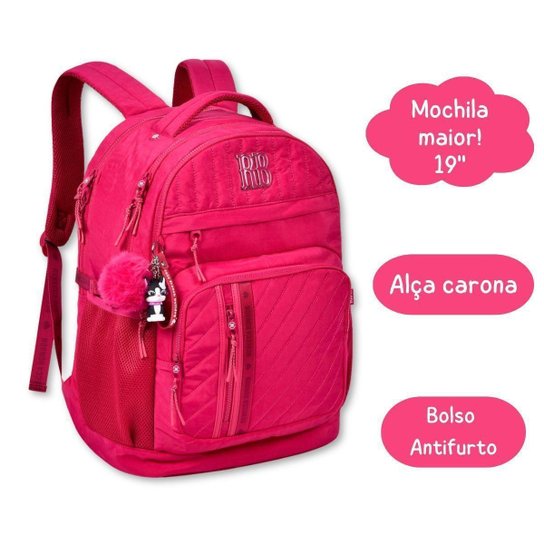 Mochila Rebecca Bonbon Bolsa Escolar Feminina Juvenil Grande Zattini