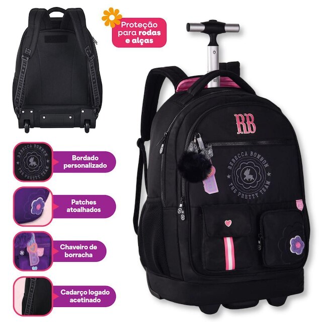 Mochila Rebecca Bonbon Bolsa Mala Carrinho Feminina Moderna
