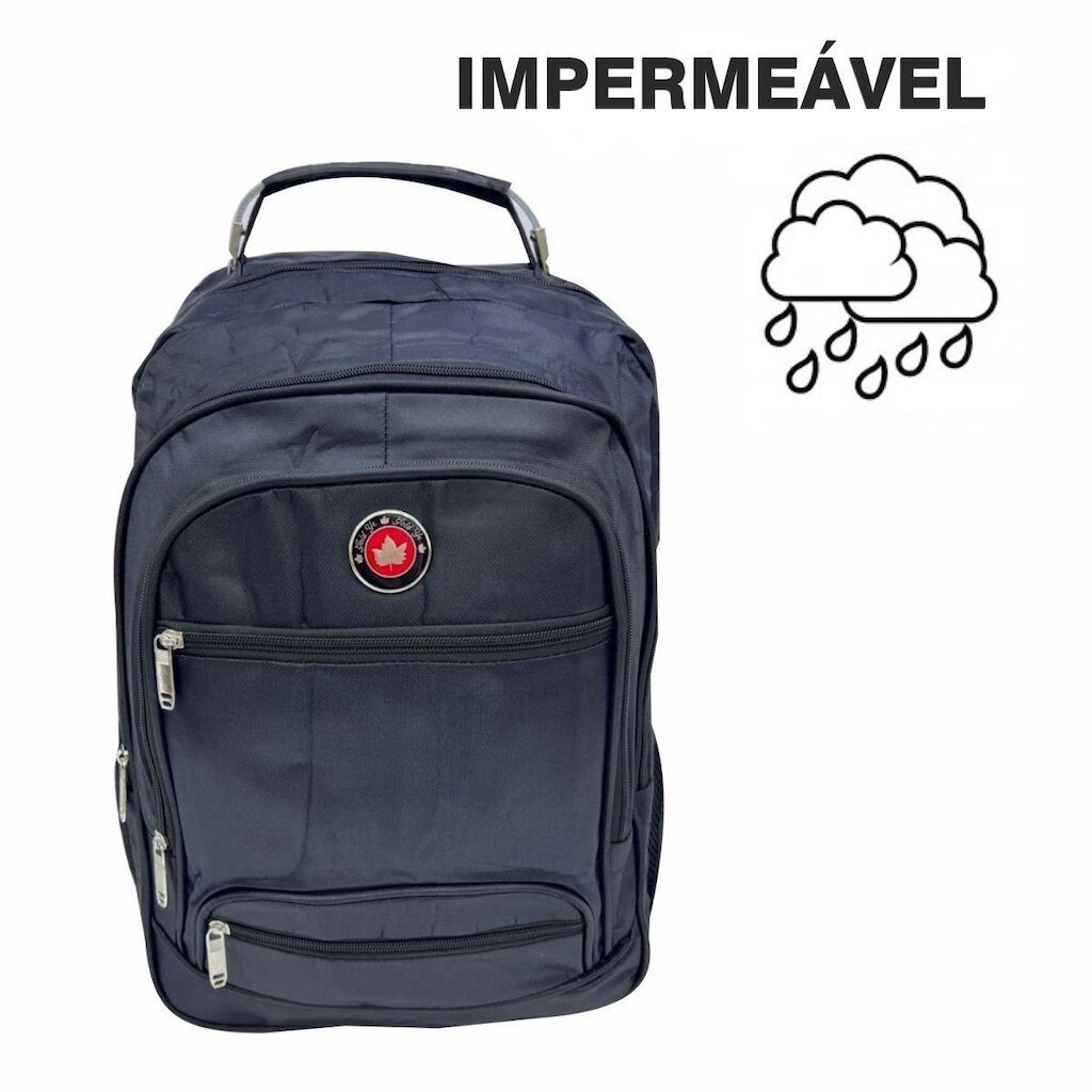 Mochila Reforçada Impermeável Com Espaço Para Notebook Alça Cabo de Aço + USB - Abafarto