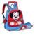 Mochila Rodinhas 101 Dalmatas com Estojo Duplo Kit Escolar - Azul