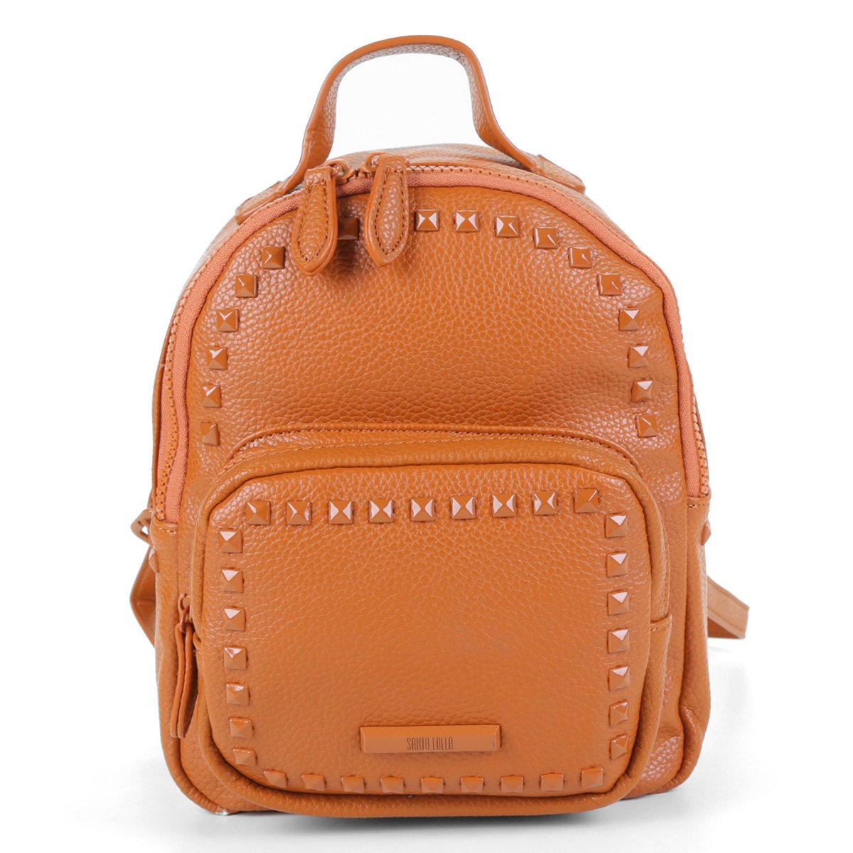Mochila Santa Lolla Floater Tachas Feminina - Caramelo Menor preço em Mochila Santa Lolla Floater Tachas Feminina - Caramelo