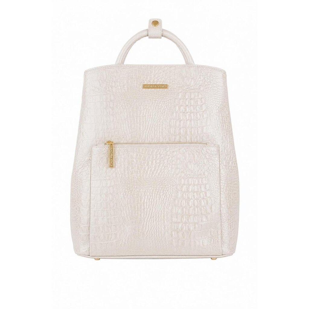 Mochila slim couro croco Lavínia