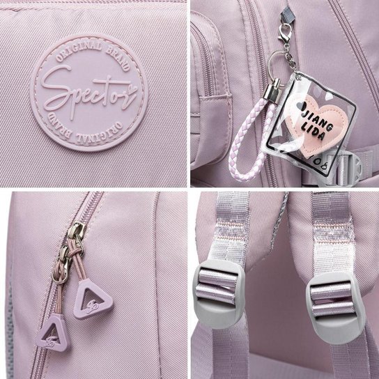 Mochila Spector Feminina Escolar Casual Espaçosa Viagem Resistente