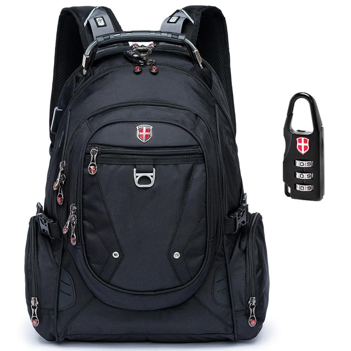 Mochila Swissport P/ Notebook Audipocket C/ Cadeado 33 Litros Menor preço em Mochila Swissport P/ Notebook Audipocket C/ Cadeado 33 Litros
