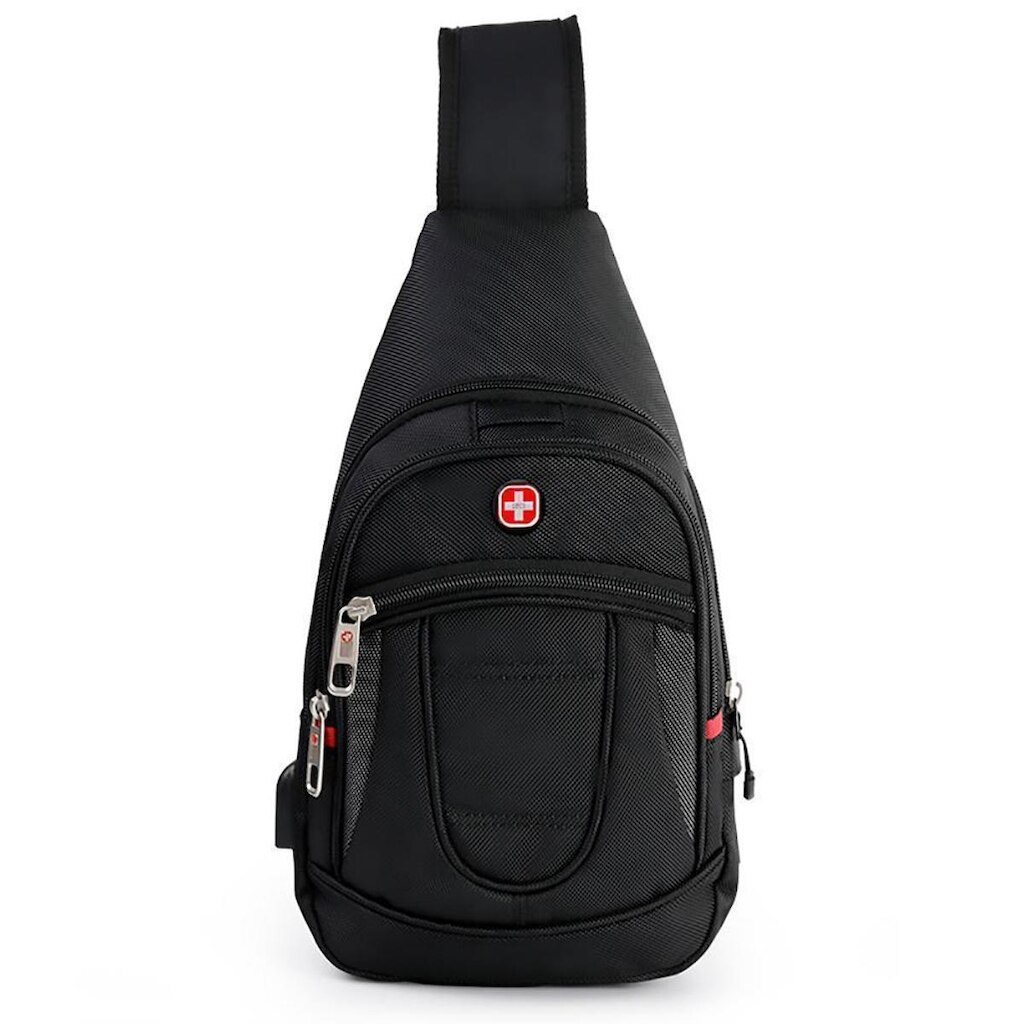 Mochila Transversal Crossgear Saída USB Shoulder Bag Anti Furto