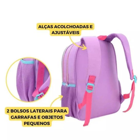 Mochilas Costas Sereia Menina Infantil Holográfica Menina
