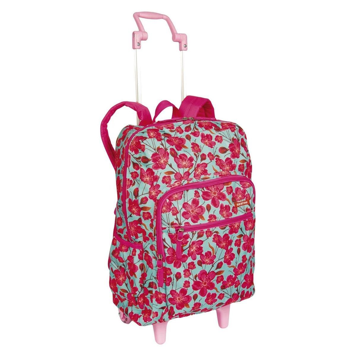 Mochilete Sestini 18M Floral Sestini - Floral Menor preço em Mochilete Sestini 18M Floral Sestini - Floral