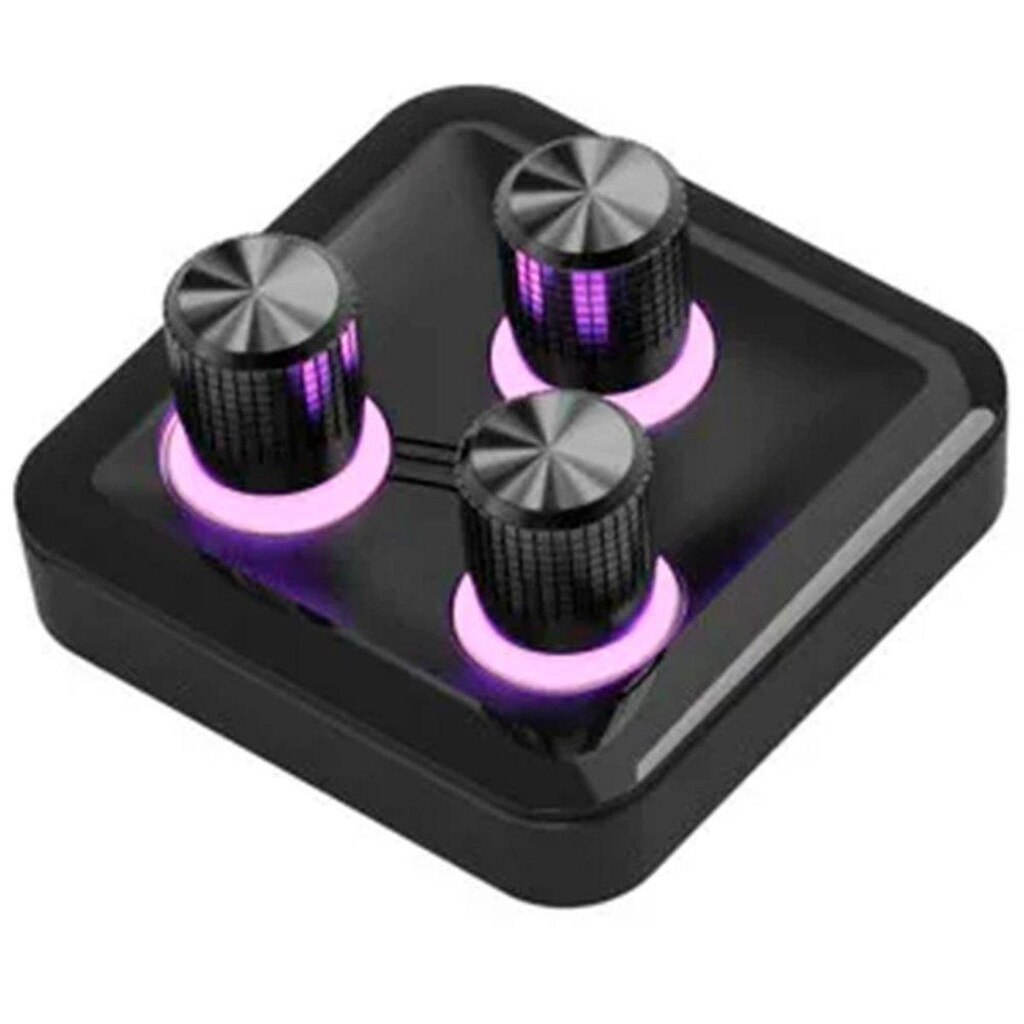 Módulo de Controle Cooler Master para MasterHub, 3 Knobs Customizáveis, com LED RGB- MHKB03AA22