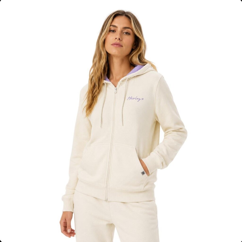 MOLETOM ABERTO HURLEY LINE FEM