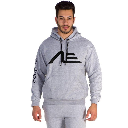 Moletom Adaption Com Capuz Masculino - Cinza