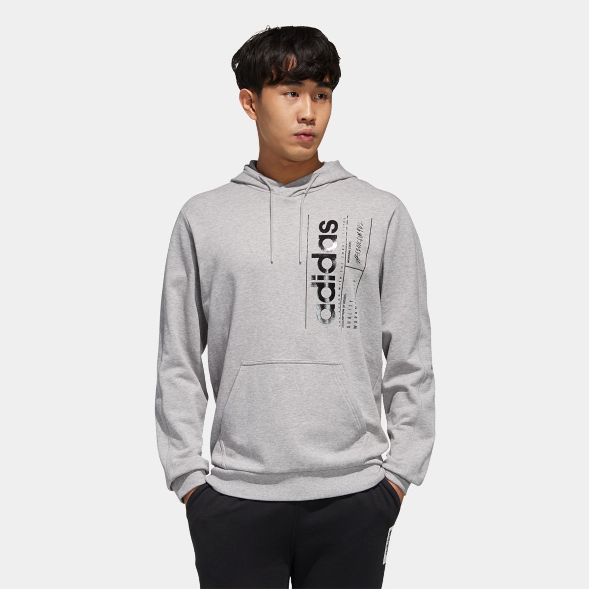 Moletom Adidas Brilliant Basics Masculino - Cinza+Preto é ruim? Moletom Adidas Brilliant Basics Masculino - Cinza+Preto é boa?