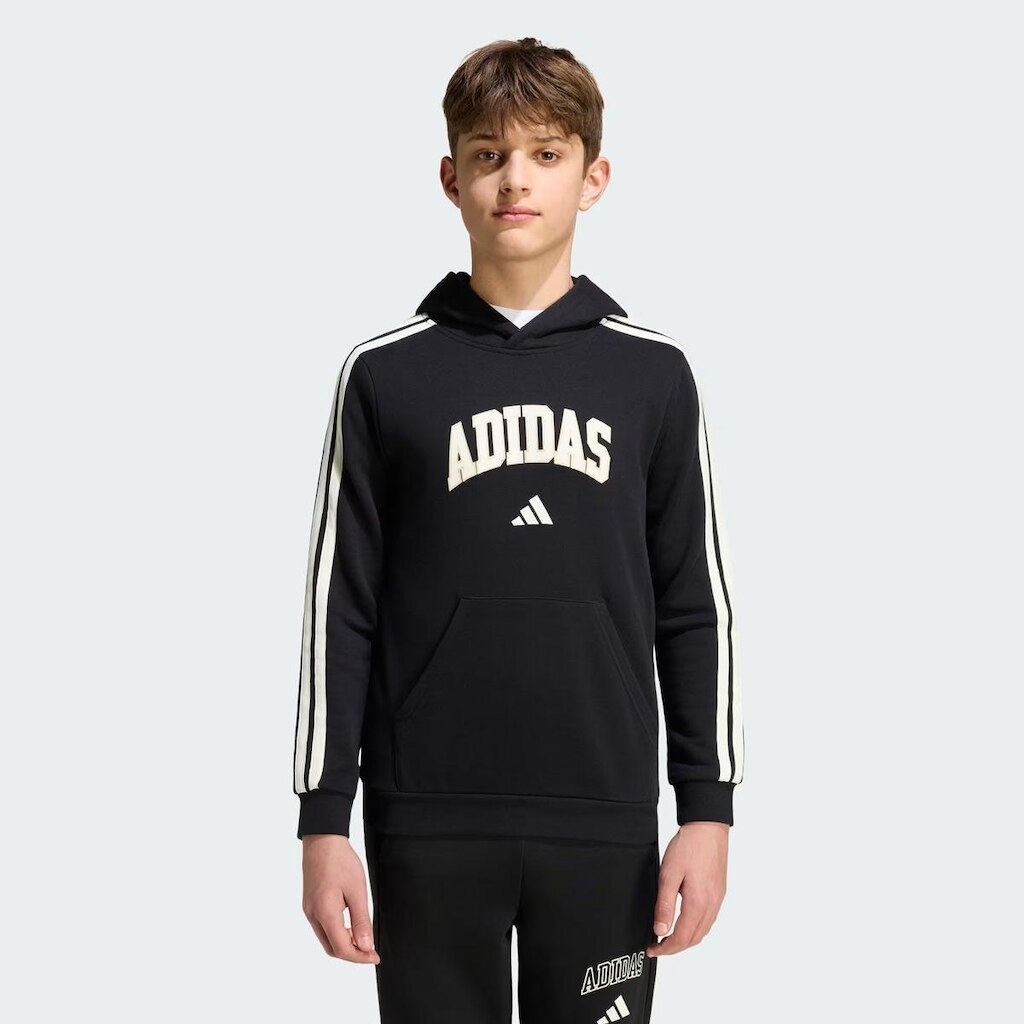 Moletom Adidas Colleg Capuz Juvenil Preto