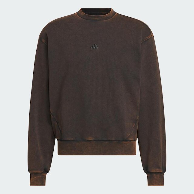 Moletom Adidas De Gola Careca Com Efeito Desbotado Em Fleece