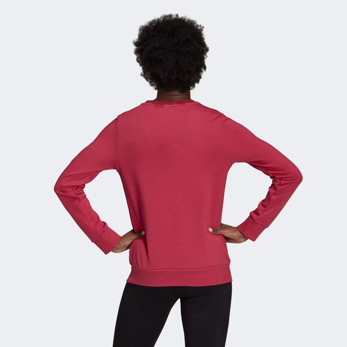 moletom adidas essentials linear feminino rosa