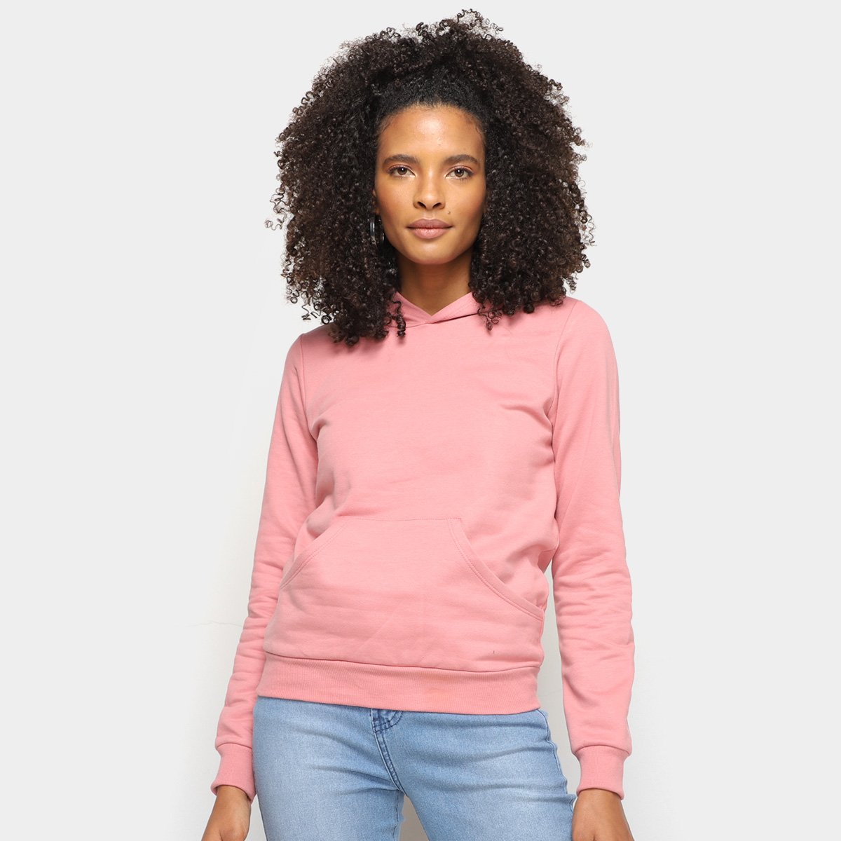 Moletom Basicamente Com bolso E Capuz Liso Feminino - Salmão é ruim? Moletom Basicamente Com bolso E Capuz Liso Feminino - Salmão é boa?