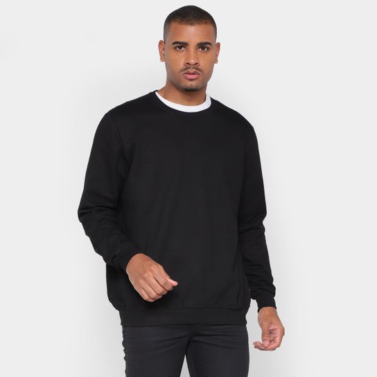 Moletom Basicamente Tradicional Masculino - Preto