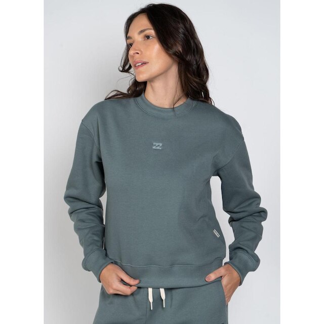 Moletom Billabong Care Cropped Fleece 2 Verde Militar-Verde Militar-G