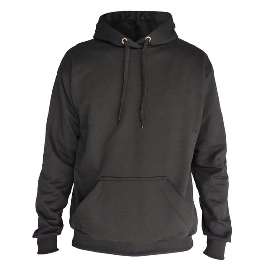 Moletom Blusa Abrigo Tradicional Modelo Canguru Com Capuz E Bolso Liso Macio Frio Inverno