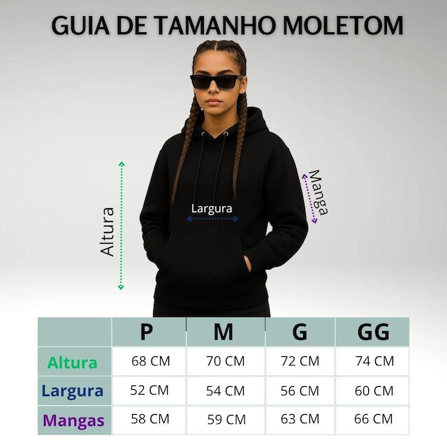 Moletom Blusa de Frio Feminina Flanelada Canguro Com Capus