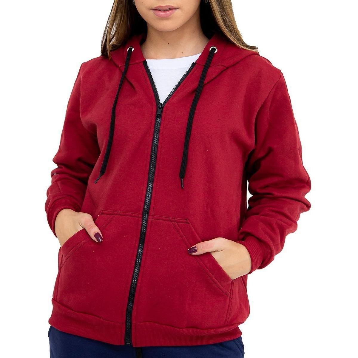 Moletom Blusa De Frio Feminino Masculino C/ Zíper Aberto Zattini