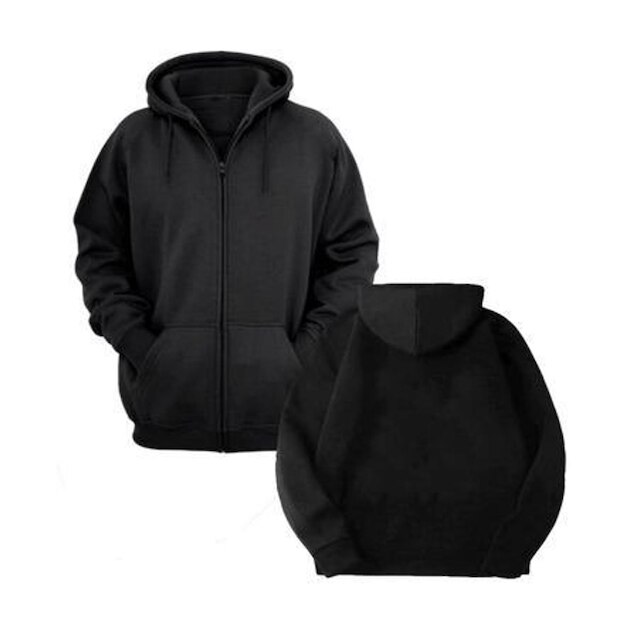 Moletom Blusão Masculino/Feminino Moletom Casaco Ziper Blusa Frio Preto