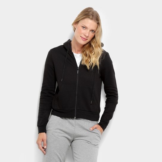 Moletom Burn Básico Capuz Feminino - Preto