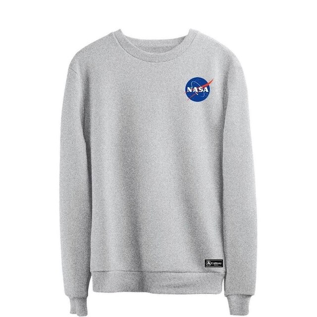 Moletom Calttony Nasa Personalizado sem Capuz gola Redonda