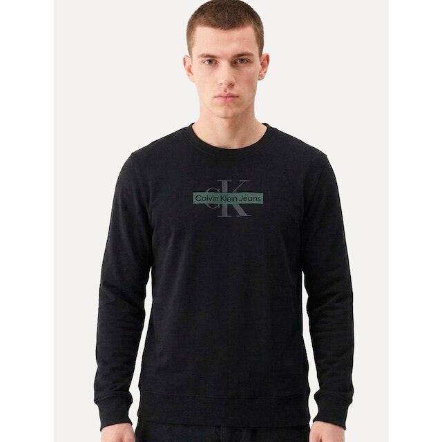 Moletom Calvin Klein Jeans Masculino Gel Reissue Stripe Preta